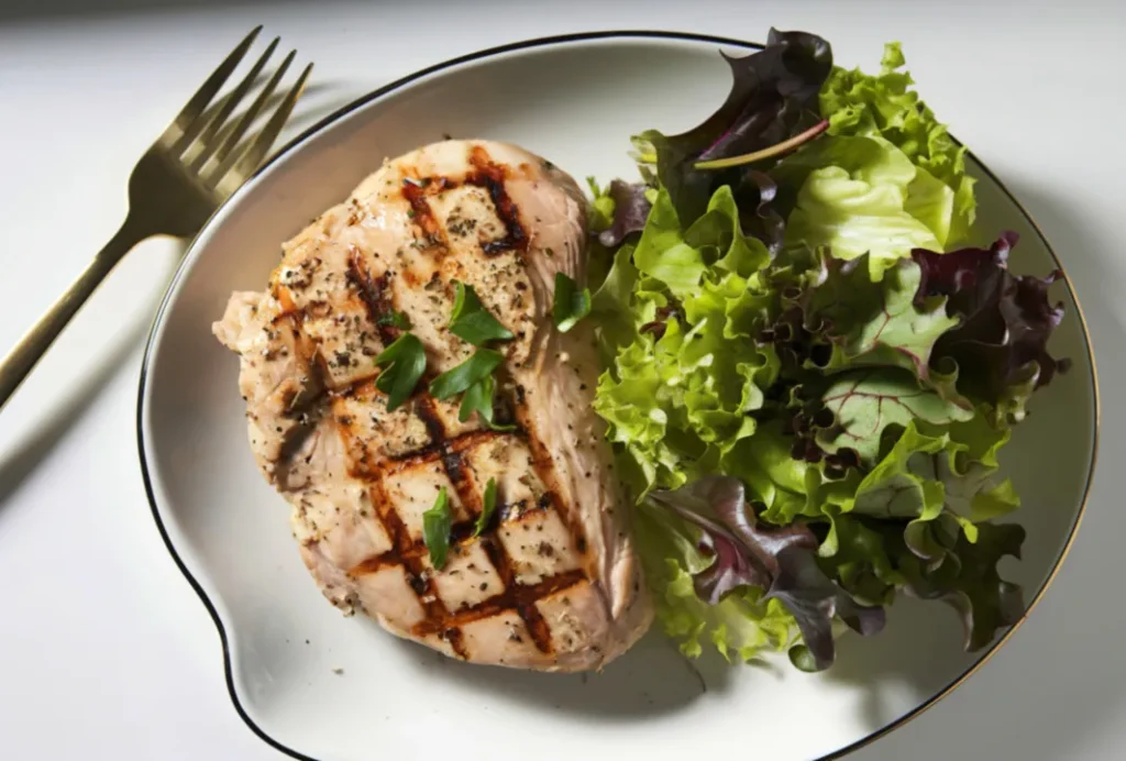 鶏肉ステーキと野菜